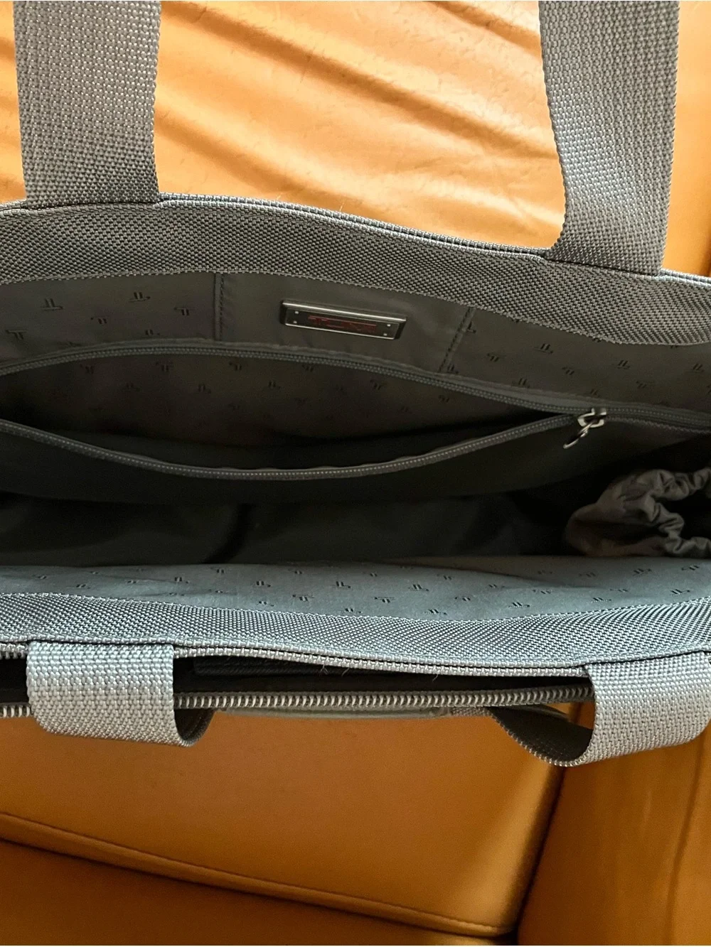 TUMI Gray Ballistic Nylon Laptop Tote Business Briefcase Work Bag